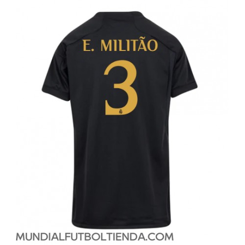 Camiseta Real Madrid Eder Militao #3 Tercera Equipación Replica 2023-24 para mujer mangas cortas